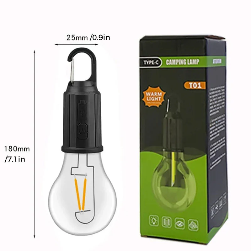 💡 New Outdoor Camping Hanging Type-C Charging Retro Bulb Light - Image 13