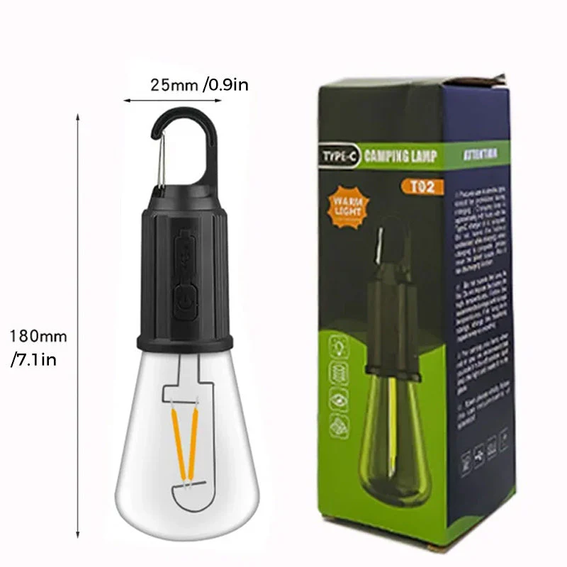 💡 New Outdoor Camping Hanging Type-C Charging Retro Bulb Light - Image 22