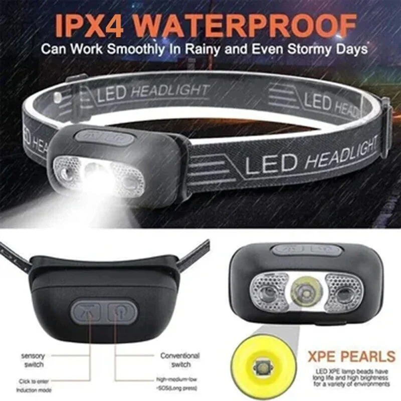 đ„Christmas Sale 50% OffâšCharging Induction Adventure Emergency Headlights - Image 4