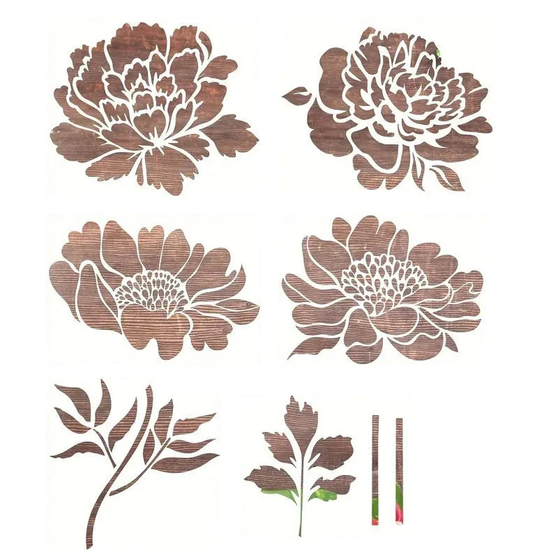 🔥DIY Decoration🌻 - Garden Fence Large Flower Drawing Stencils - Image 12