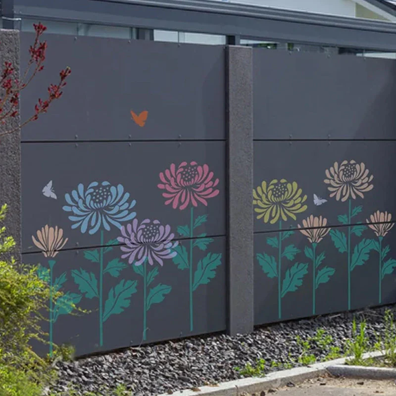 🔥DIY Decoration🌻 - Garden Fence Large Flower Drawing Stencils - Image 5