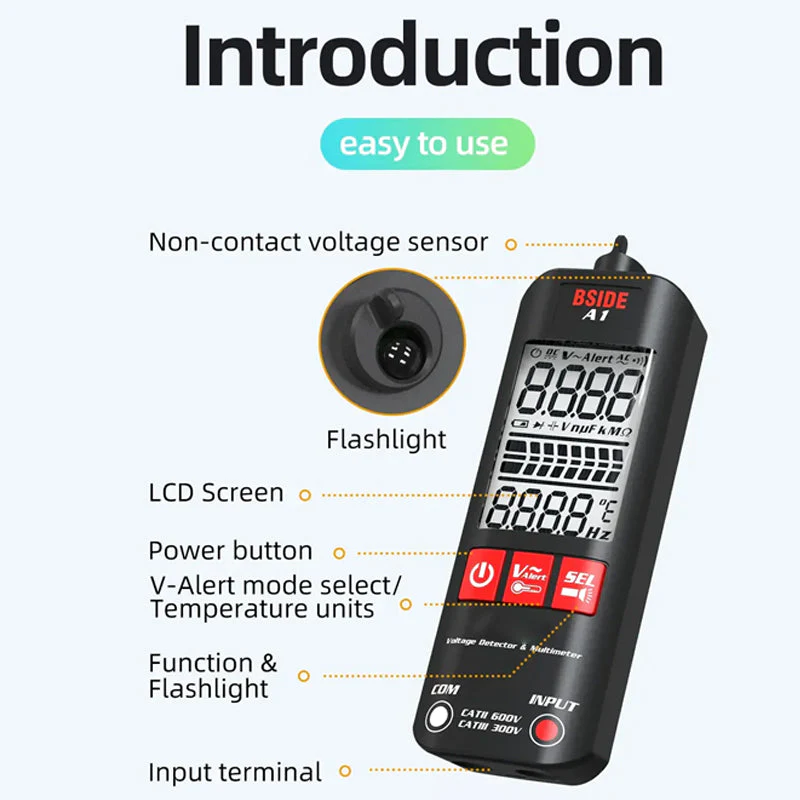 🔥New Year Sale - 50% Off🔥A1 Fully Automatic Anti-Burn Intelligent Digital Multimeter - Image 10