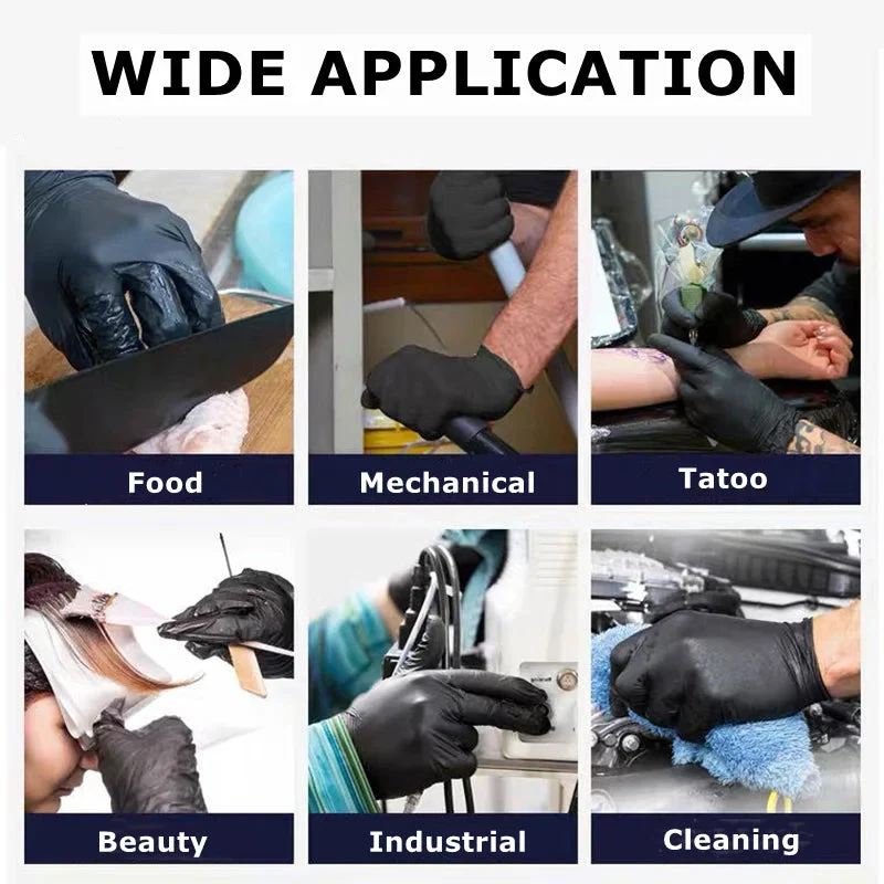 🔥50% OFF🔥100PCS Of Disposable Black Nitrile Gloves - Image 14