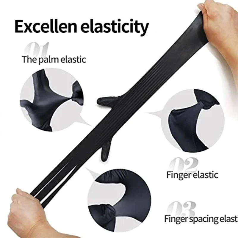 🔥50% OFF🔥100PCS Of Disposable Black Nitrile Gloves - Image 8