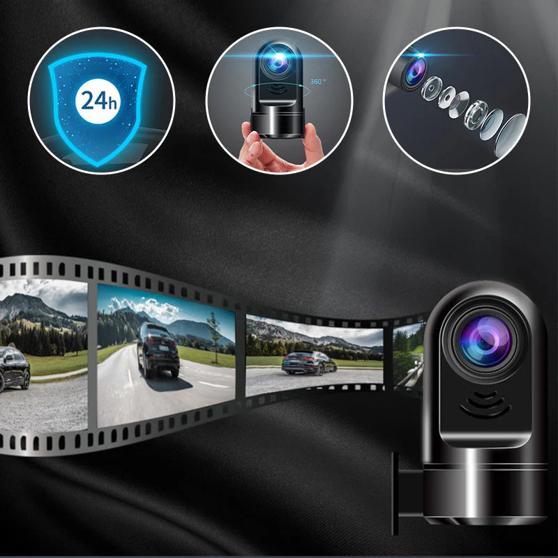 1080P HD 360° Rotating Mini ADAS Dashcam - Image 10