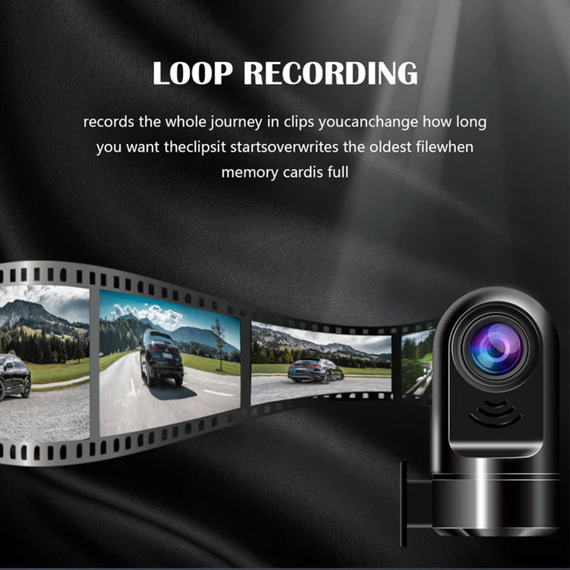 1080P HD 360° Rotating Mini ADAS Dashcam - Image 7
