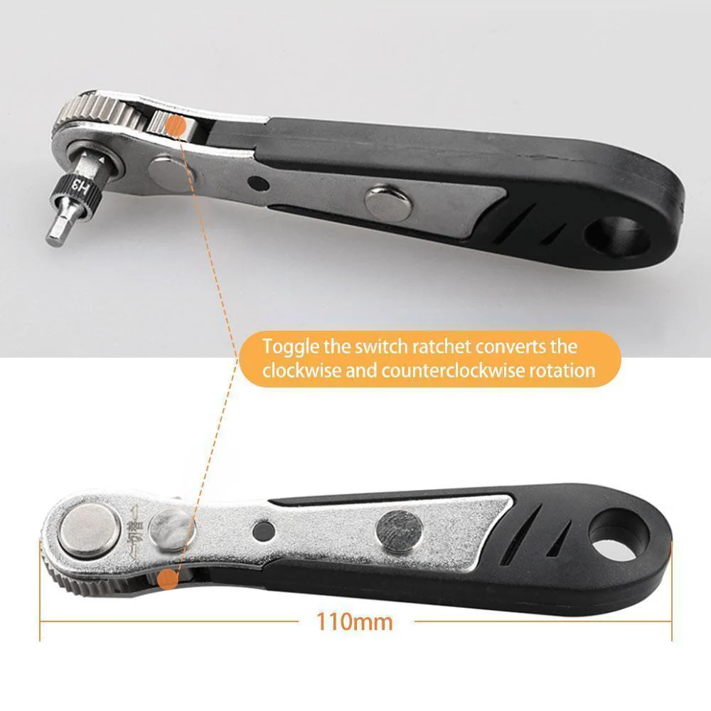 16pc Multi Purpose Mini Ratchet Wrench Bit Set - Image 5
