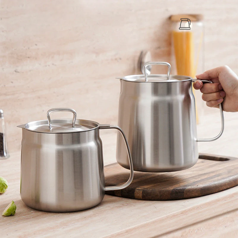2-in-1 304 Stainless Steel Multifunctional Oil Strainer Pot - Image 4