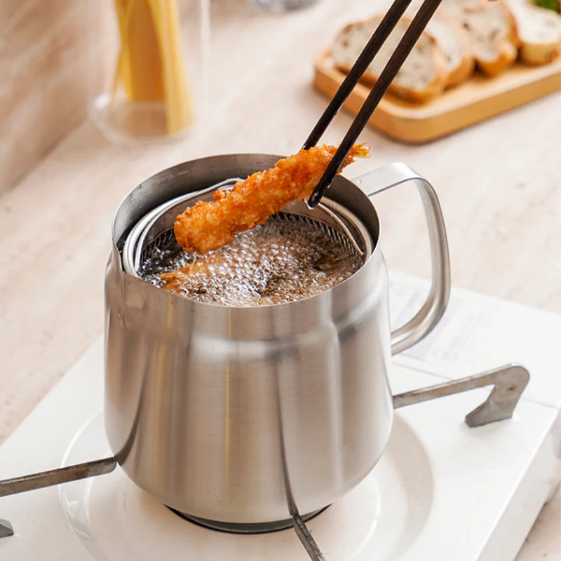 2-in-1 304 Stainless Steel Multifunctional Oil Strainer Pot - Image 7