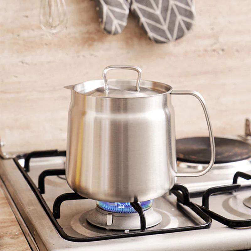 2-in-1 304 Stainless Steel Multifunctional Oil Strainer Pot - Image 8