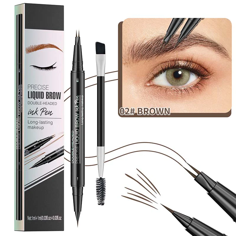 2-in-1 Dual-Ended Eyebrow Pen with Micro-Fork-Tip Applicator and Precise Brush-Tip - Image 18