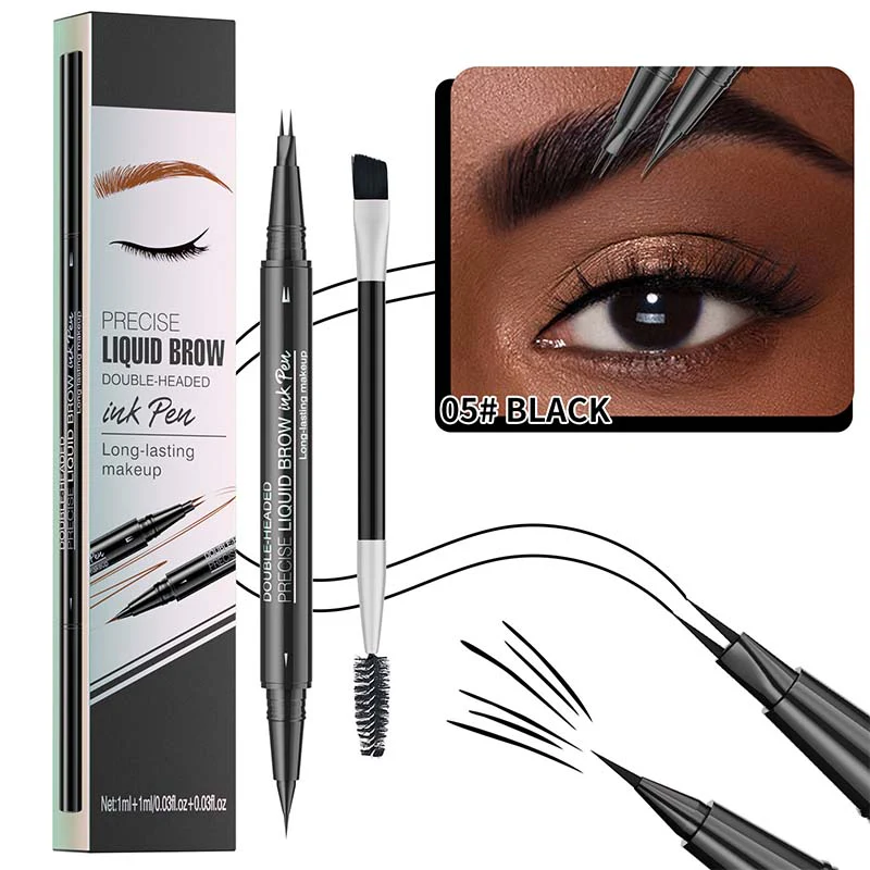 2-in-1 Dual-Ended Eyebrow Pen with Micro-Fork-Tip Applicator and Precise Brush-Tip - Image 19