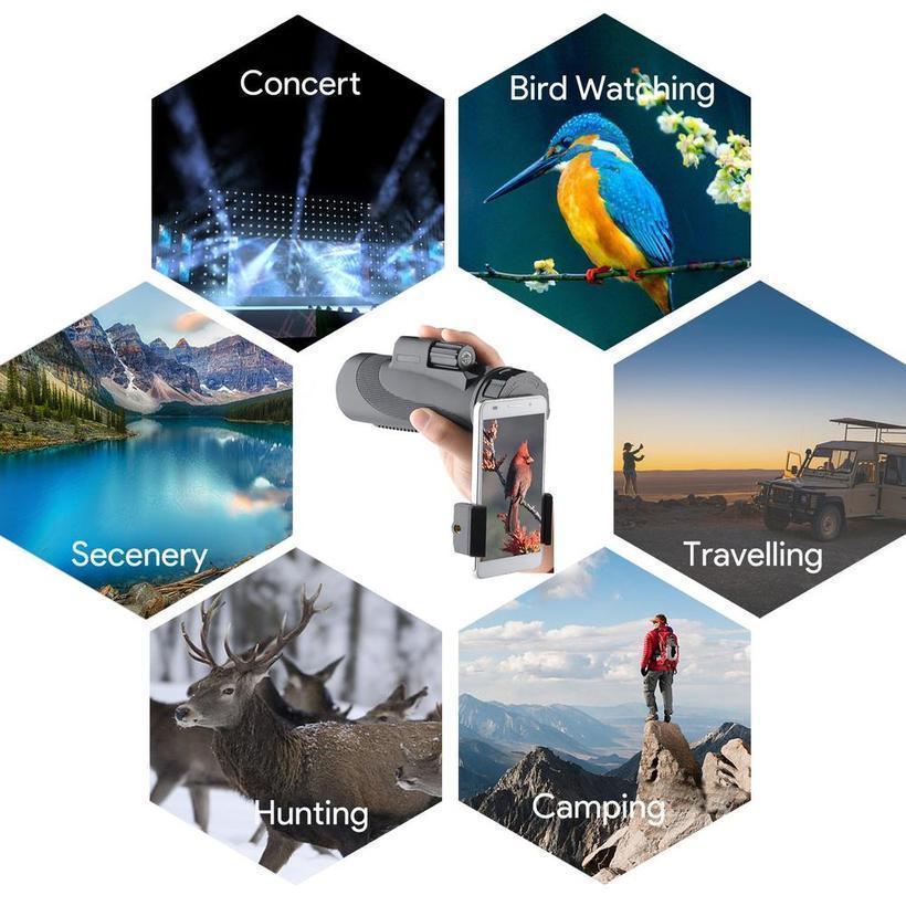 2019 New Waterproof 16X52 High Definition Monocular Telescope - Image 4