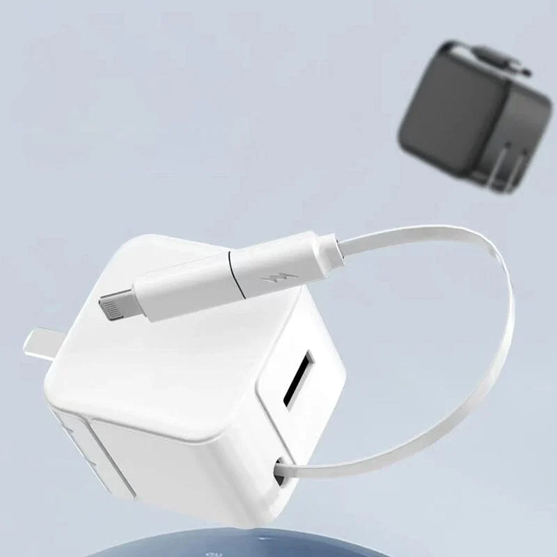 20W PD Fast USB Charger Block with Retractable Type-C Cable - Image 13