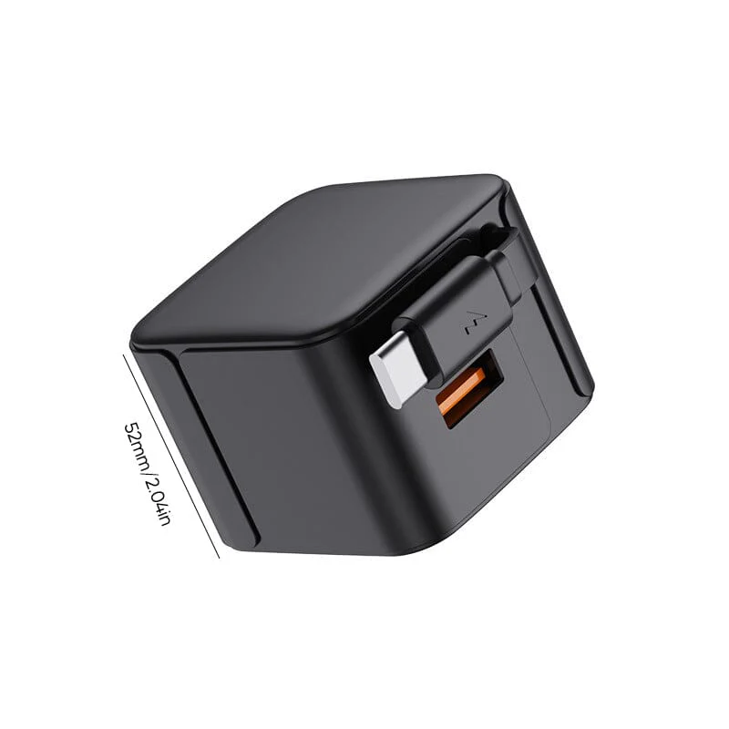 20W PD Fast USB Charger Block with Retractable Type-C Cable - Image 16