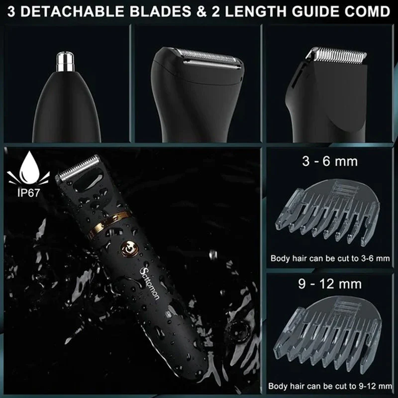 3 in 1 Electric Body Hair Trimmer - Image 3