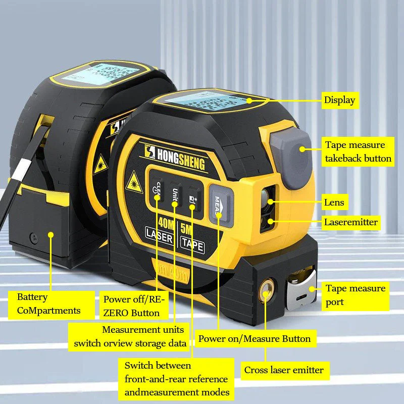 3-In-1 Infrared Laser Tape Measuring - Image 7