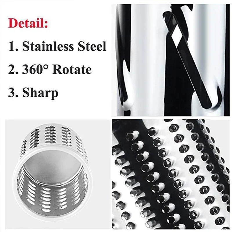 3 in 1 Rotary Cheese Grater Vegetable Slicer - Image 8