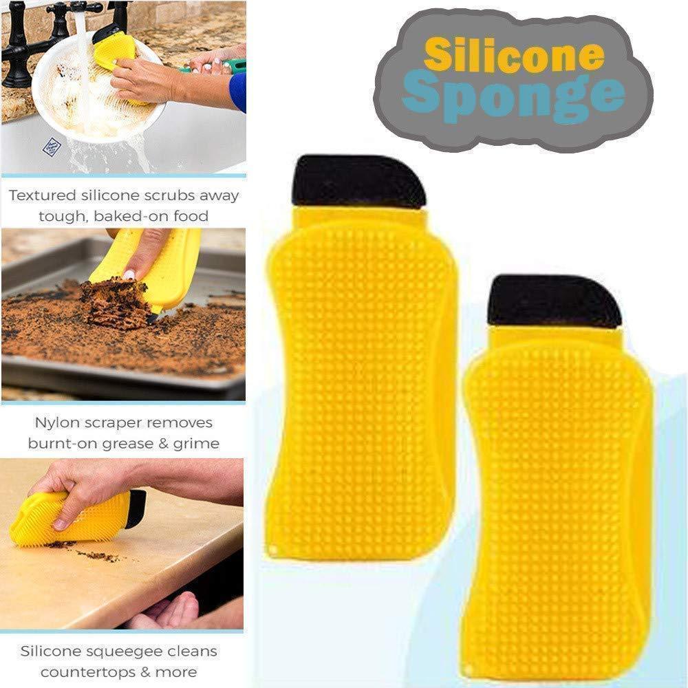 3-in-1 Silicone Cleaning Brush Scrub，Scrape & Squeegee - Image 6