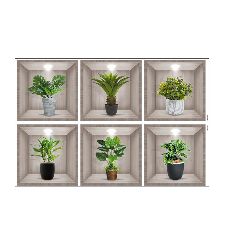 3D Flowers Vase Wall Sticker - Image 20
