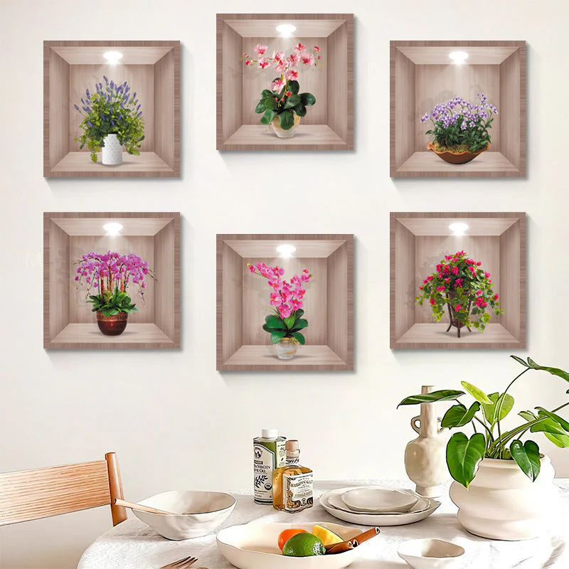 3D Flowers Vase Wall Sticker - Image 5