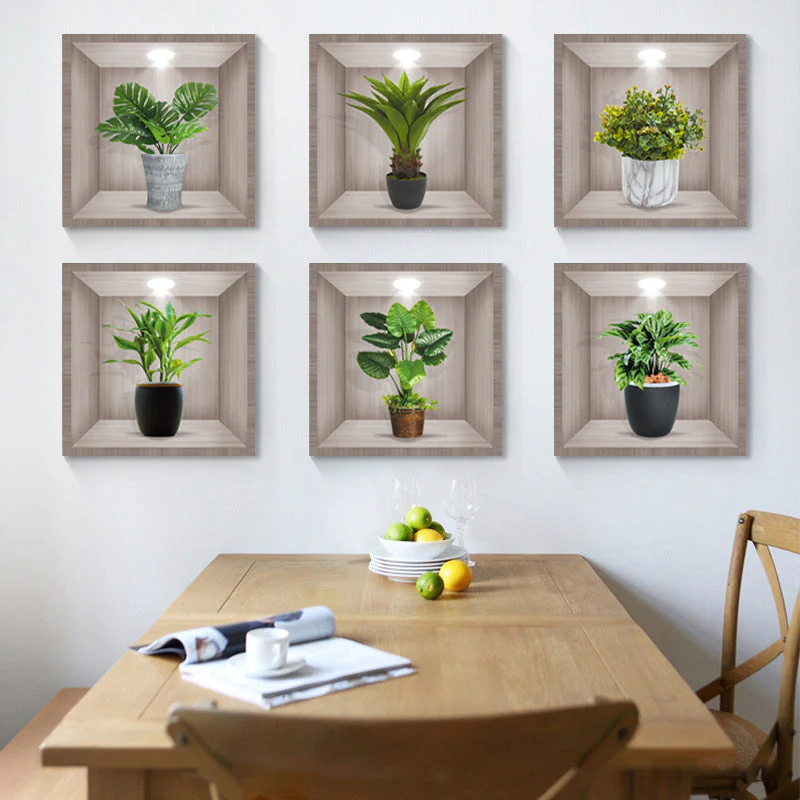 3D Flowers Vase Wall Sticker - Image 6