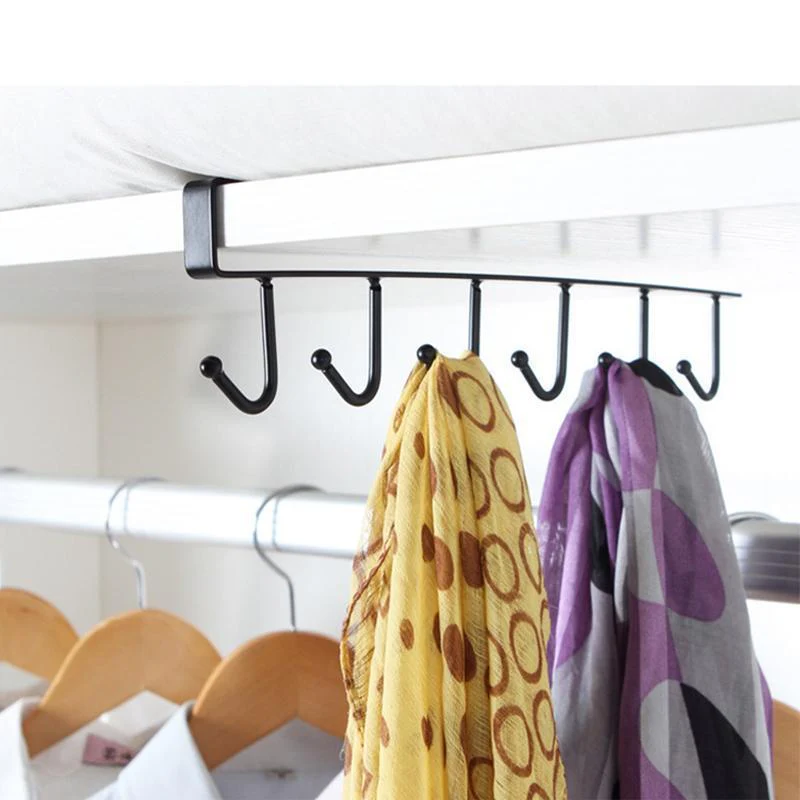 6 Hooks Under-Cabinet Hanger Rack - Image 2