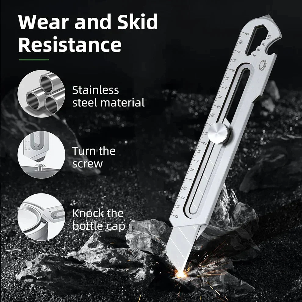 6 in 1 All-Purpose Portable Stainless Steel Utility Knife - Image 2