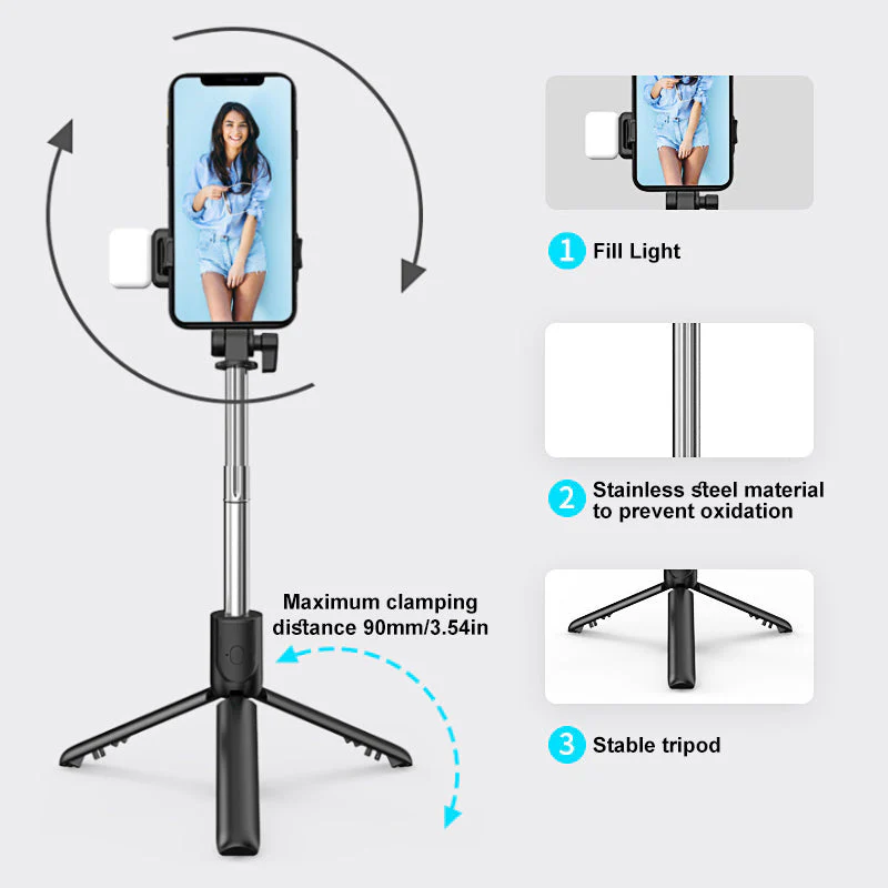 6 In 1 Wireless Bluetooth Selfie Stick - Image 13
