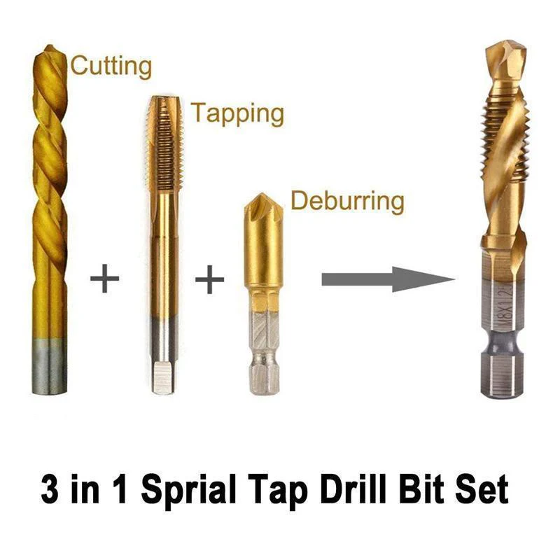 (đ„ON SALE AT 50%OFF)6 Piece Metric Thread Tap Drill Bits Set - Image 5