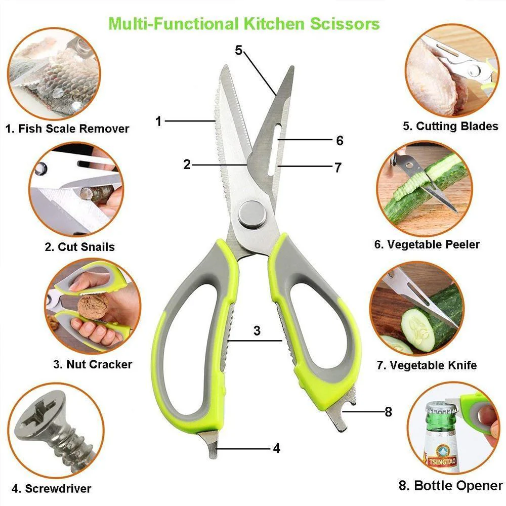 8-in-1 Multifunctional Kitchen Scissors - Image 4