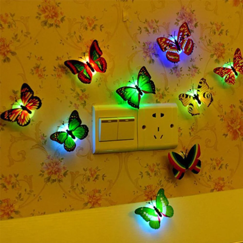 9 Pcs LED Butterfly Lights Wall Stickers - Image 7