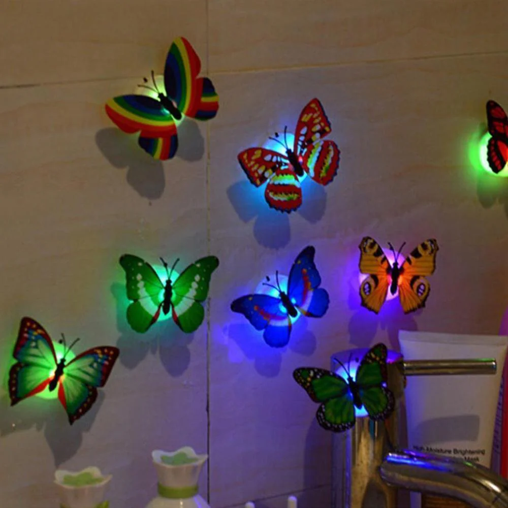 9 Pcs LED Butterfly Lights Wall Stickers - Image 8