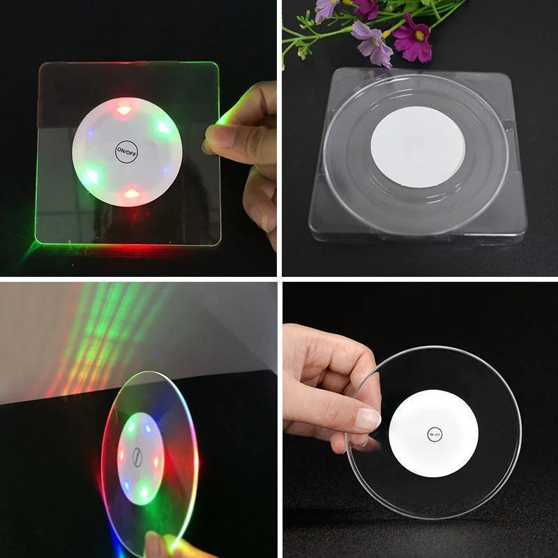 Acrylic LED Light Up Coasters - Image 6