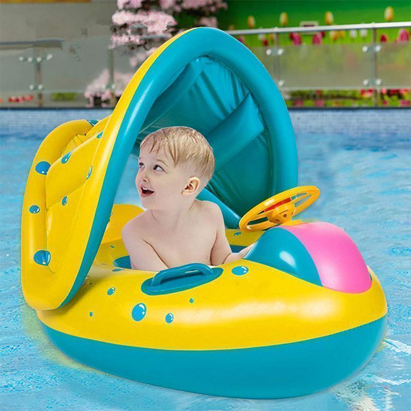 Baby Swim Ring Sunshade Baby Float Boat Seat - Image 2