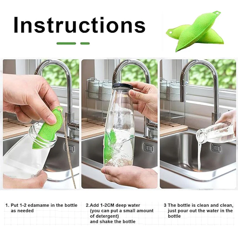 Beans Shaped Bottle Cleaning Sponge - Image 7
