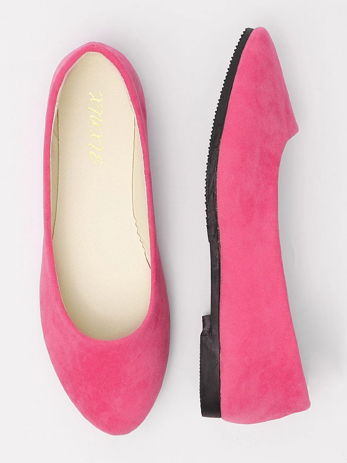 Big Size Suede Candy Color Pure Color Pointed Toe Light Slip On Flat Loafers - Image 14