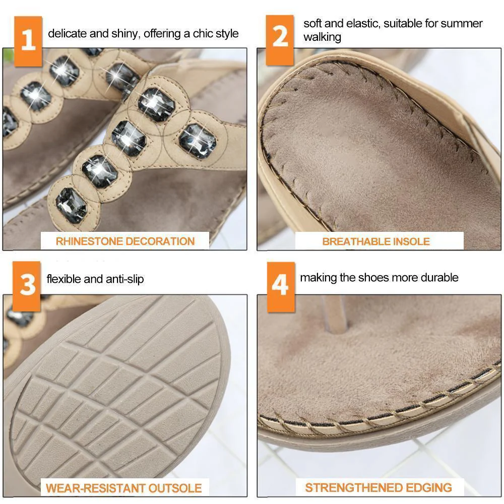 Bohemian Rhinestone Flip Flops - Image 5