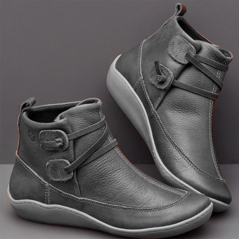 Braided Strap Flat Heel All-season Boots - Image 3