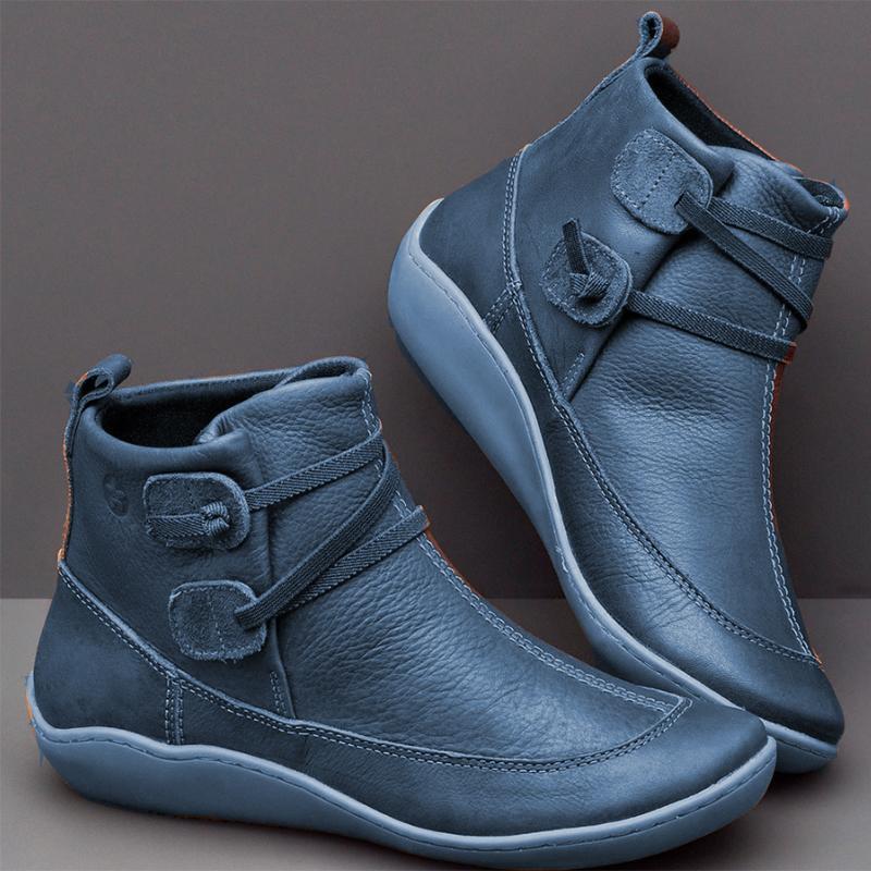 Braided Strap Flat Heel All-season Boots - Image 4