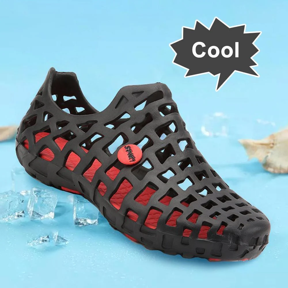 Breathable Hollow Out Pure Color Flat - Image 11