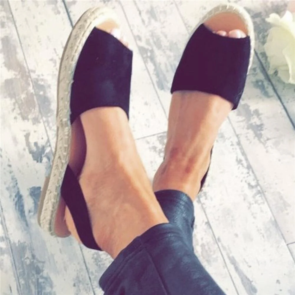 Casual Beach Peep Toe Sandals - Image 4