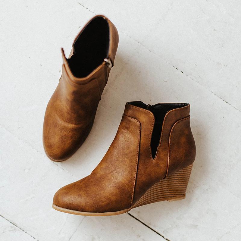 Casual Wedged Boots - Image 3
