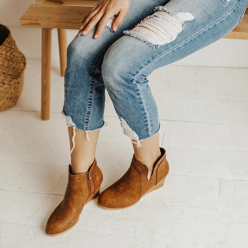 Casual Wedged Boots - Image 7