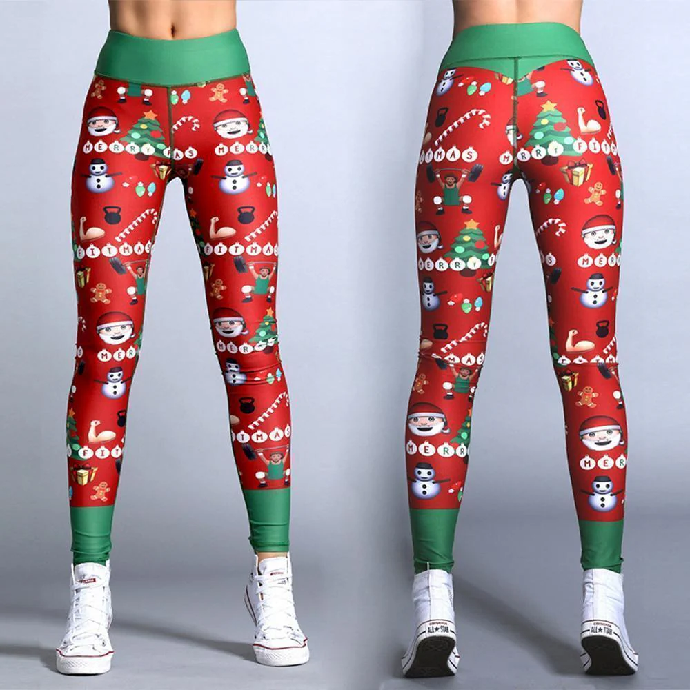 Christmas striped print pants - Image 2