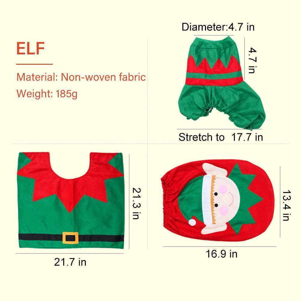 Christmas Toilet Seat Cover (1 set) - Image 10