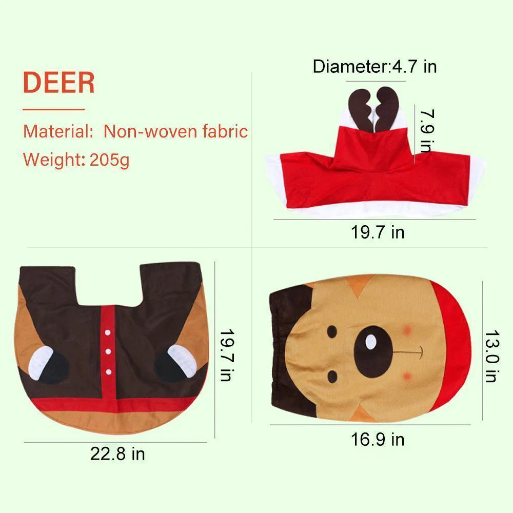 Christmas Toilet Seat Cover (1 set) - Image 11
