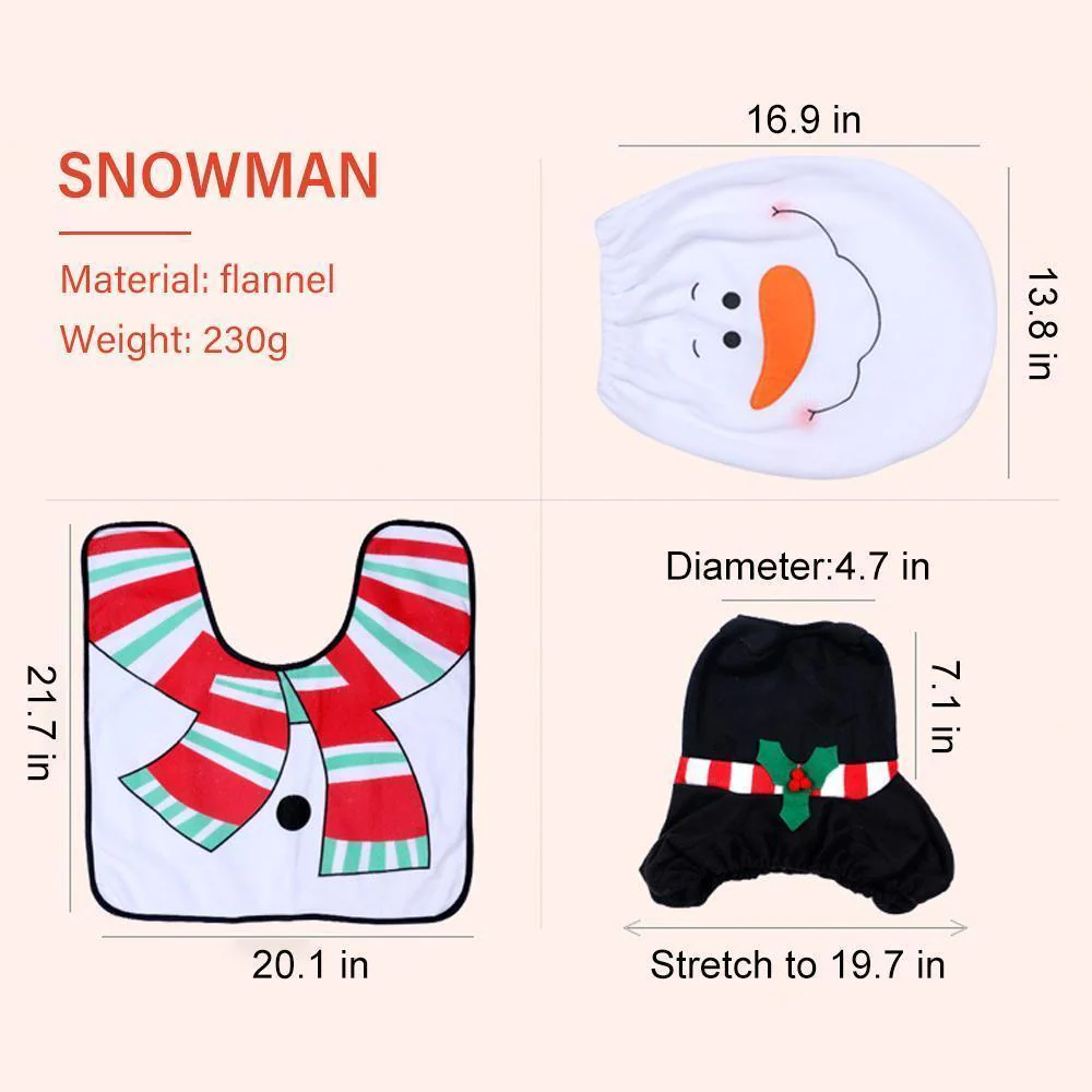 Christmas Toilet Seat Cover (1 set) - Image 12