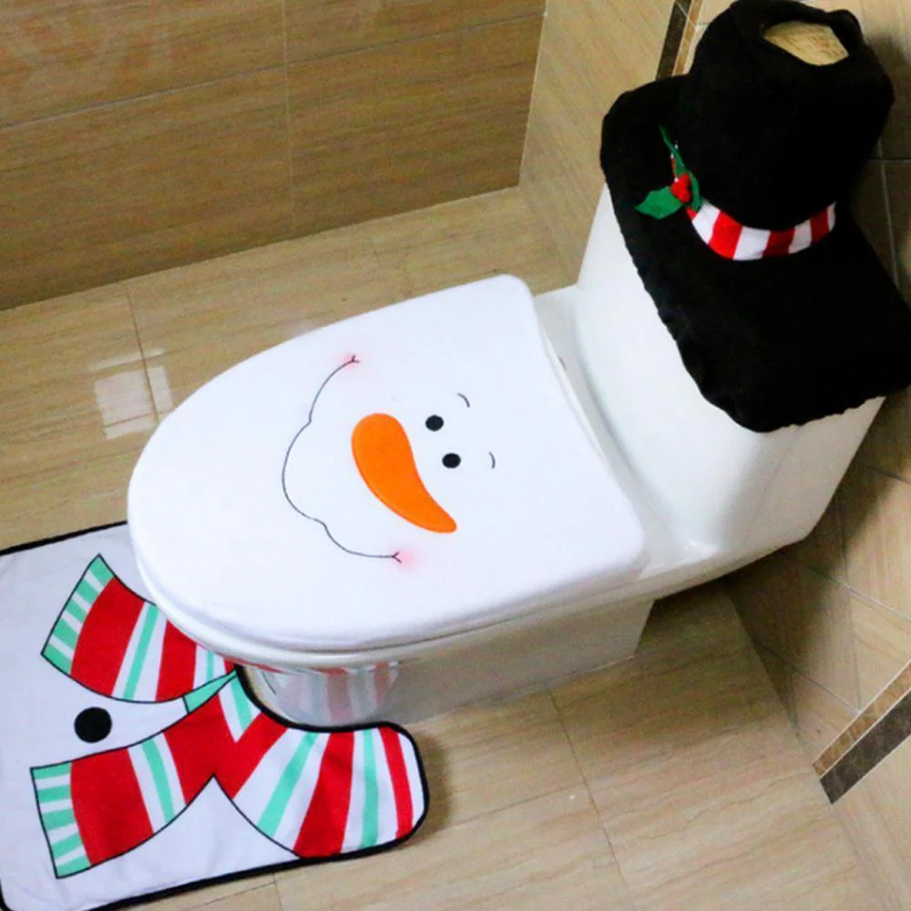 Christmas Toilet Seat Cover (1 set) - Image 3
