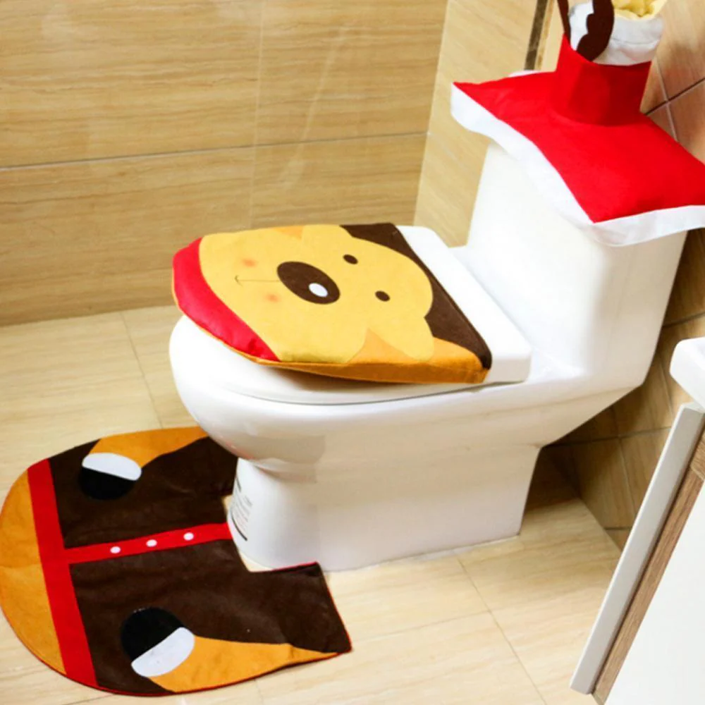 Christmas Toilet Seat Cover (1 set) - Image 4